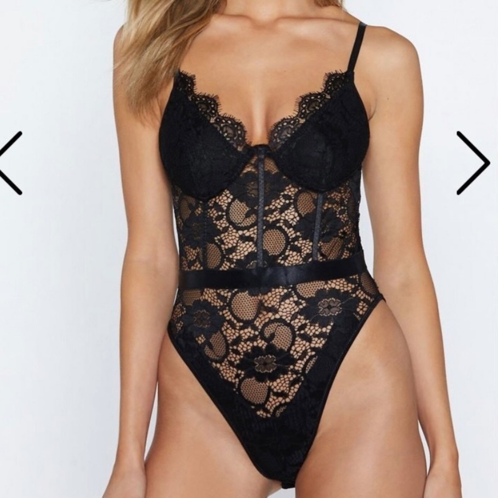 All black lace lingerie